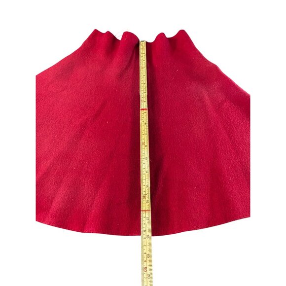 Red Knit Flared Skirt By Esley Size M - Picture 7 of 7